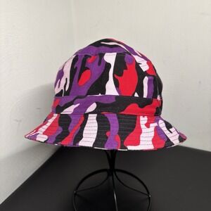 KB Ethos Bucket Hat Unisex Adult One Size Purple Red Camo Casual Y2K